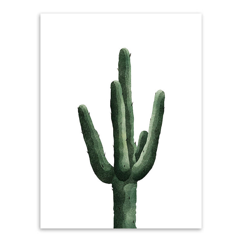 Avtoit | Tropical Plant Cactus Wall Decoration Green Texture Surface Canvas Print for Living Room