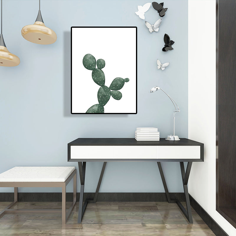 Avtoit | Tropical Plant Cactus Wall Decoration Green Texture Surface Canvas Print for Living Room