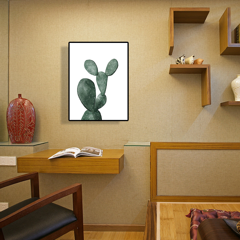 Avtoit | Tropical Plant Cactus Wall Decoration Green Texture Surface Canvas Print for Living Room