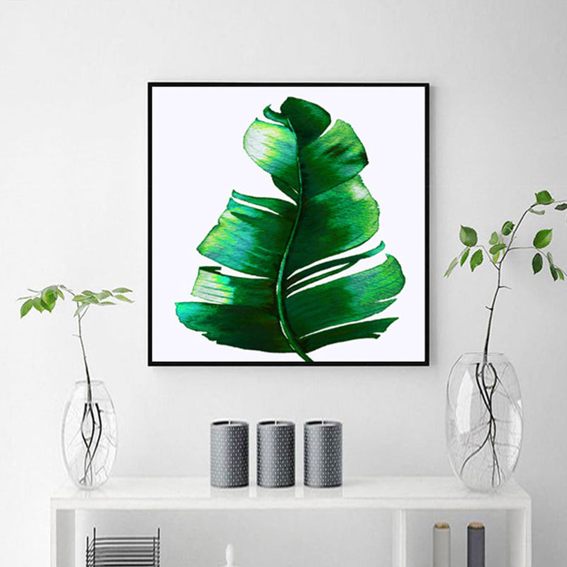 Avtoit | Stylish tropical leaf art print for bedroom Botanical wall decoration in green