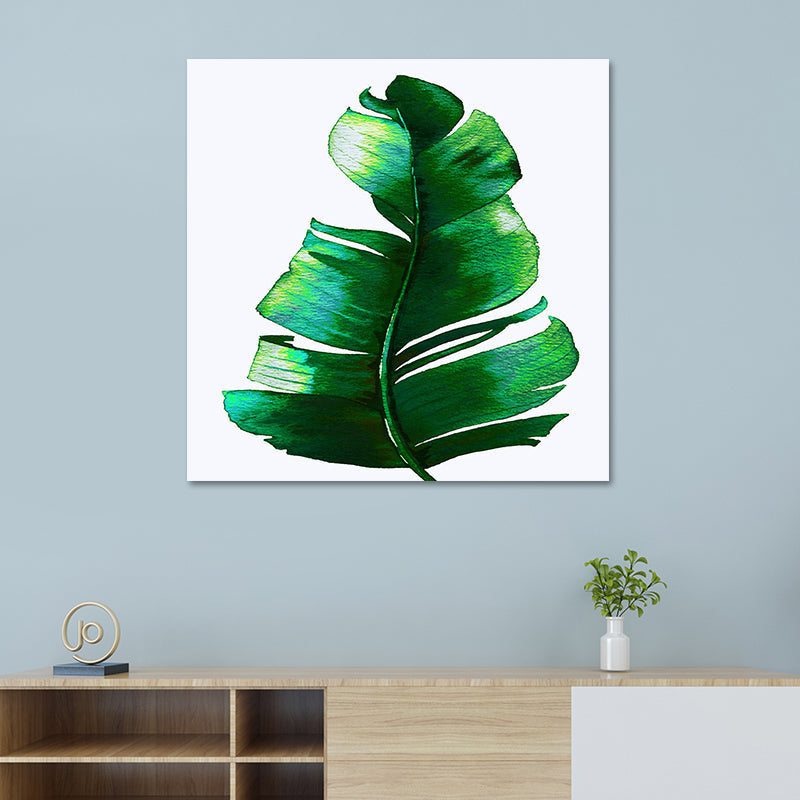 Avtoit | Stylish tropical leaf art print for bedroom Botanical wall decoration in green