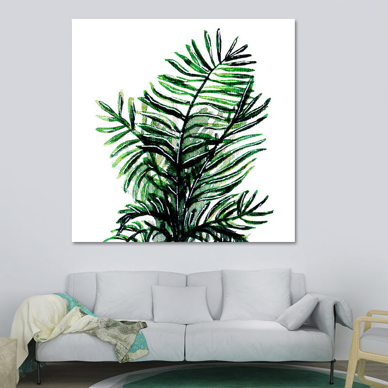 Avtoit | Stylish tropical leaf art print for bedroom Botanical wall decoration in green