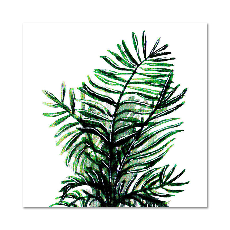 Avtoit | Stylish tropical leaf art print for bedroom Botanical wall decoration in green