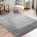 Avtoit | Casual Ombre Carpet Green and Blue Synthetic Carpet Machine Washable Non-Slip Rug for Bedroom