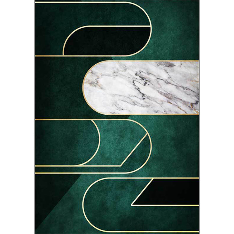 Avtoit | Green Novelty Carpet Polyester Marble Surface Pattern Carpet Washable Non-Slip Underlay Area Rug for the Living Room