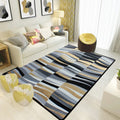 Avtoit | Minimalistic Novelty Rug in Gray Geometric Lines Pattern Rug Polyester Machine Washable Rug for Home Decoration