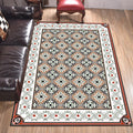 Avtoit | Persian Moroccan Carpet in Brown Geometric Floral Pattern Carpet Polyester Anti-Slip Back Carpet for Home Decoration