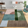 Avtoit | Simple Color Block Carpet Multicolor Nordic Carpet Polyester Washable Non-Slip Back Area Rug for Living Room