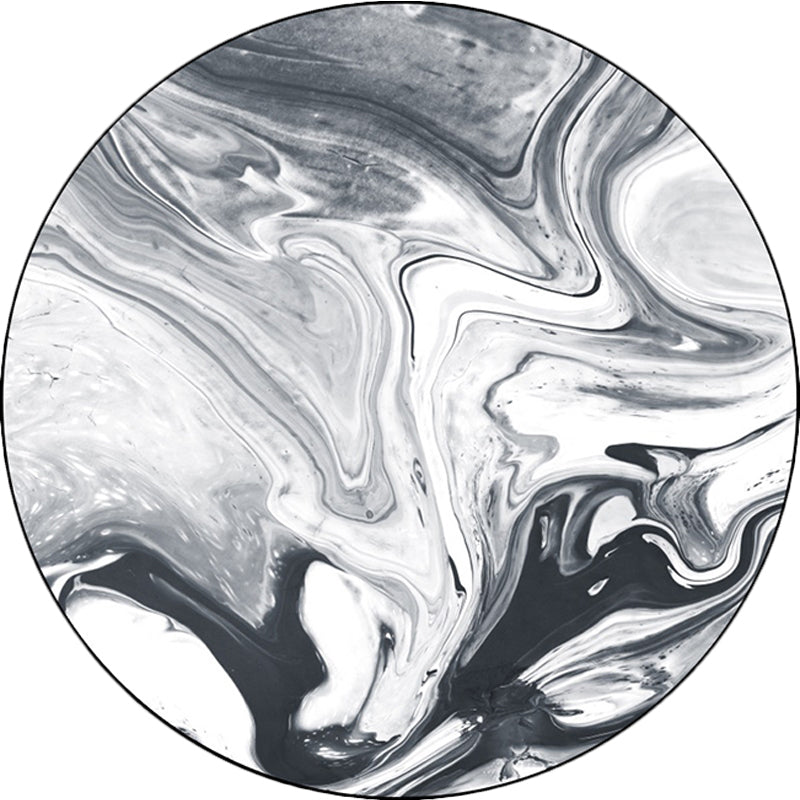 Avtoit | Black and White Bedroom Carpet Modern Abstract Oil Painting Pattern Area Rug Polyester Non-Slip Washable Rug