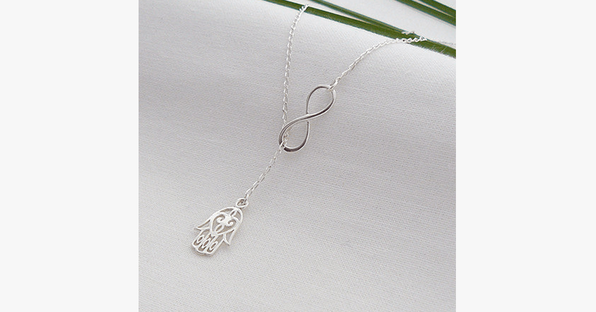 Avtoit | Infinite Happiness Pendant Necklace in Silver Color - Gives a fashionable and unique look