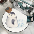 Avtoit | White Children's Room Rug Children's Animal Bear Dog Panda Pattern Area Rug Polyester Non-Slip Back Rug