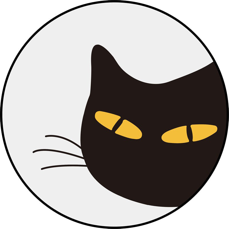 Avtoit | Gray Children's Room Rug Children Animal Cat Funny Facial Expression Pattern Area Rug Polyester Stain Resistant Rug