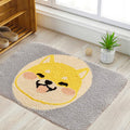 Avtoit | Green Children's Room Rug Kids Animal Dog Circle Pattern Area Rug Polyester Non-Slip Background Carpet