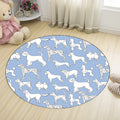 Avtoit | Yellow and Pink Children's Room Rug Children Animal Dog Watermelon Leaf Pattern Carpet Polyester Washable Rug