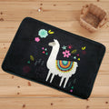 Avtoit | Blue and Black Children's Room Rug Animal Alpaca Pattern Carpet Polyester Stain Resistant Rug