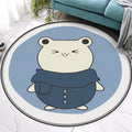 Avtoit | Blue Kids Rug | Kids Animal Hamster Pattern Area Rug Polyester Stain Resistant Carpet