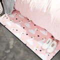 Avtoit | Casual Kids Carpet in Pink Animal Swan Crown Pattern Carpet Polyester Non-Slip Rug for Children's Room