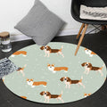 Avtoit | Unique Kids Rug in White and Brown Animal Dog Food Pattern Carpet Polyester Stain Resistant Rug for Children's Room