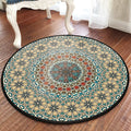 Avtoit | Green and Yellow Bedroom Rug Moroccan Floral Pattern Area Rug Polyester Pet-Friendly Washable Rug
