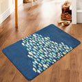 Avtoit | Beautiful children's carpet in blue with animal fish pattern carpet polyester non-slip carpet for the children's room
