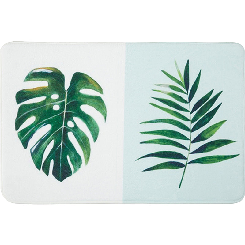 Avtoit | Green and Pink Children's Room Carpet Children Botanical Leaf Potted Plants Pattern Area Rug Polyester Pet Friendly Carpet
