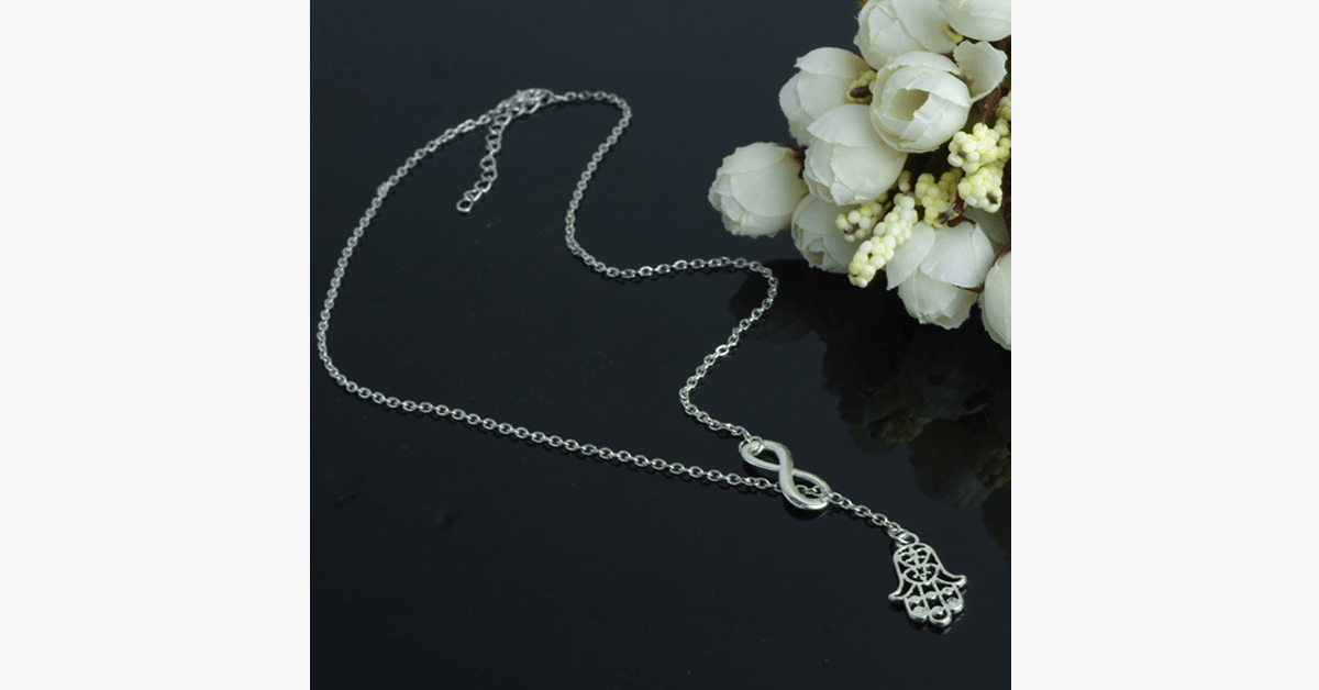 Avtoit | Infinite Happiness Pendant Necklace in Silver Color - Gives a fashionable and unique look