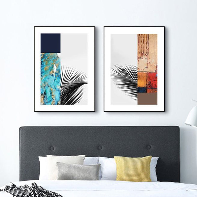 Avtoit | Multicolored abstract canvas print tropical textured wall art for home