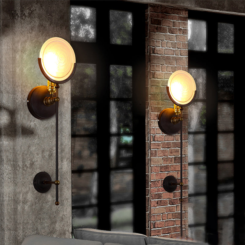 Avtoit | Torch Wall Lamp Modern 1 Head Wall Lighting with Clear Glass Panel for Living Room