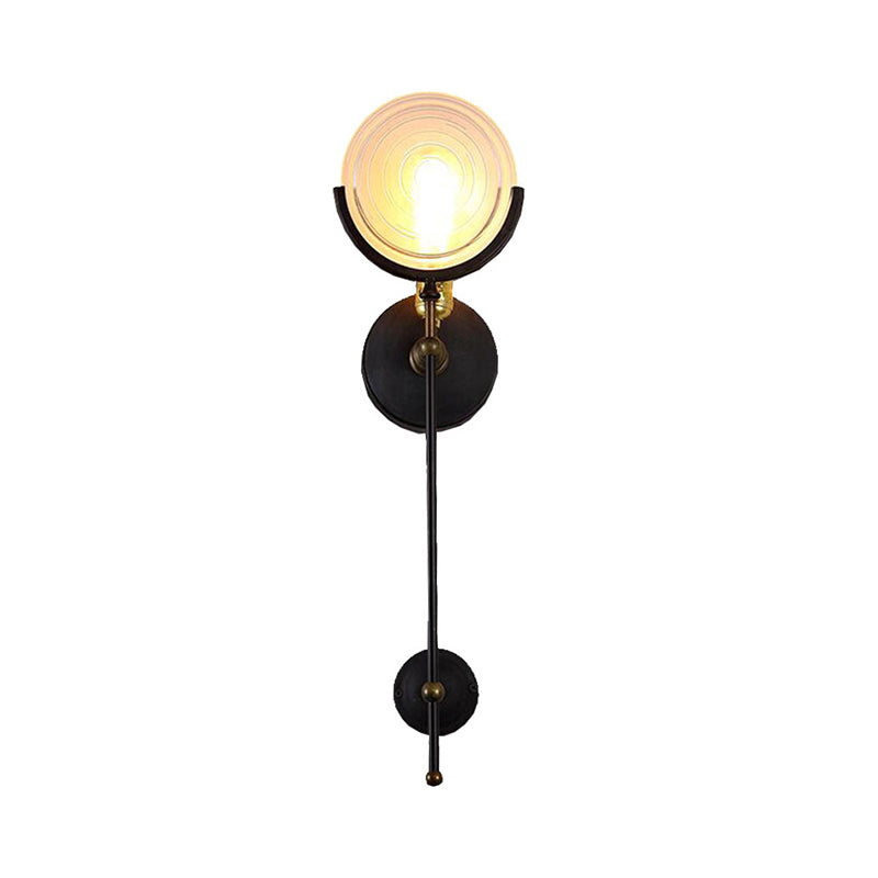 Avtoit | Torch Wall Lamp Modern 1 Head Wall Lighting with Clear Glass Panel for Living Room