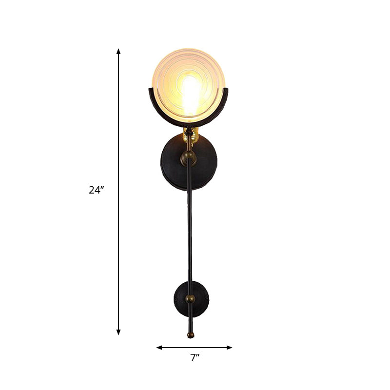 Avtoit | Torch Wall Lamp Modern 1 Head Wall Lighting with Clear Glass Panel for Living Room