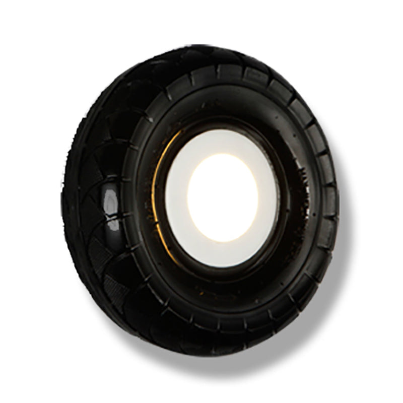 Avtoit | Tyre Metallic Wall Light Farmhouse Style LED Corridor Wall Mount Lighting in Black, 10"/16" Width