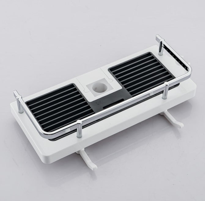Avtoit | Bathroom Shelf Caddy for Shower Rod, No Drilling Pole Shower Storage Shelf Holder