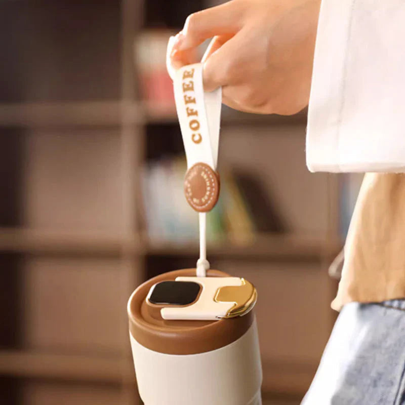 Avtoit | Compact thermos cup with temperature display – 410ml cup for hot and cold drinks