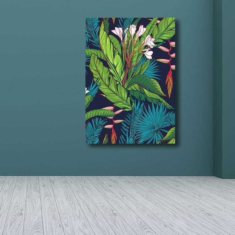 Avtoit | Tropics Magnolia and Plant Painting for Living Room Canvas in Green, multiple sizes available