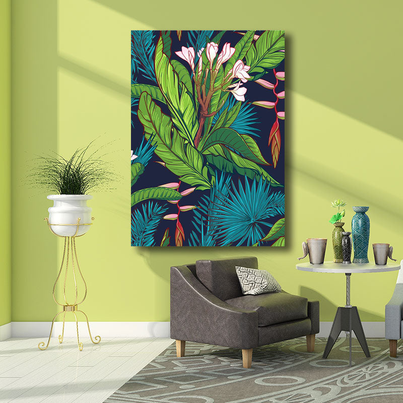 Avtoit | Tropics Magnolia and Plant Painting for Living Room Canvas in Green, multiple sizes available