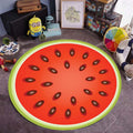 Avtoit | Kids children's room rug in green Food & Drinks watermelon kiwi fruit candy print rug polyester non-slip rug