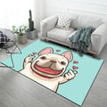 Avtoit | Stylish Children's Carpet in Pink and Grey Animals Unicorn Rabbit Dog Pattern Rug Polyester Non-slip Rug for Kids' Room