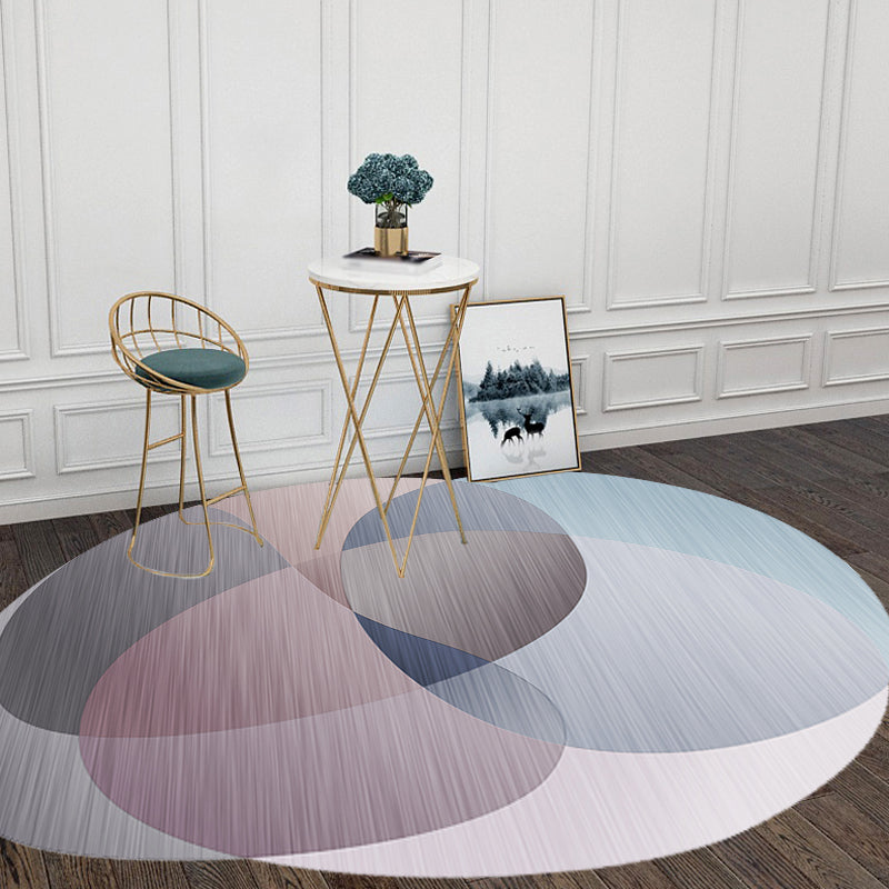 Avtoit | Gray Irregular Bedroom Carpet Novelty Color Block Pattern Rug Polyester Stain Resistant Carpet