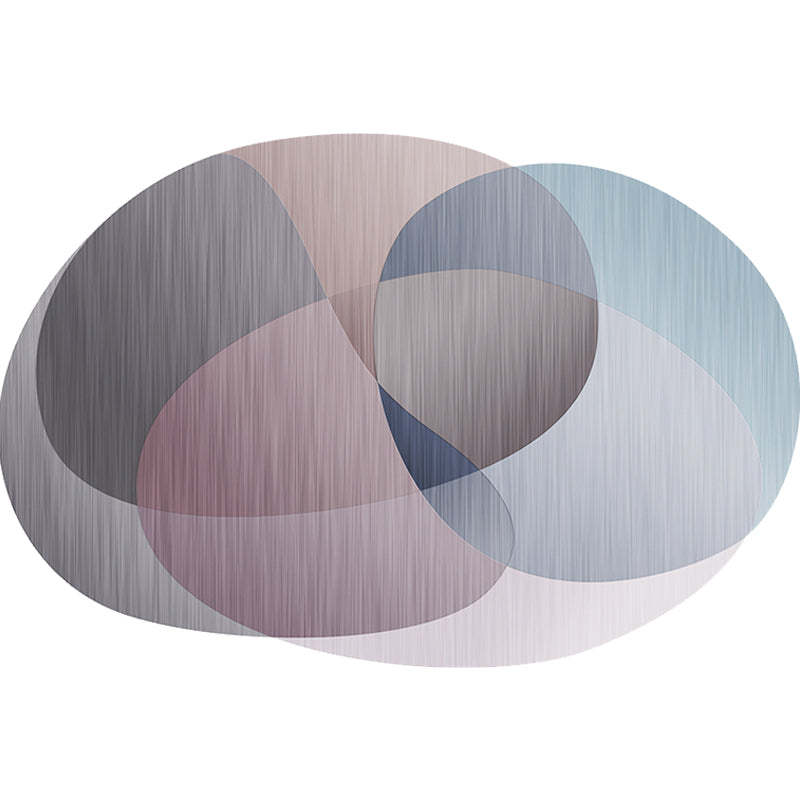 Avtoit | Gray Irregular Bedroom Carpet Novelty Color Block Pattern Rug Polyester Stain Resistant Carpet