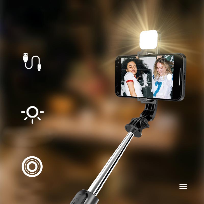 Avtoit | Bluetooth Selfie Stick Tripod with Telephone Stand and Beauty Fill-in Lighting
