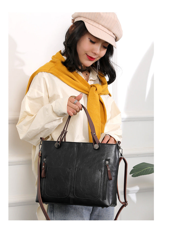 Avtoit | Vintage Leather Autumn Shoulder Bag for Women – Stylish PU Crossbody Tote