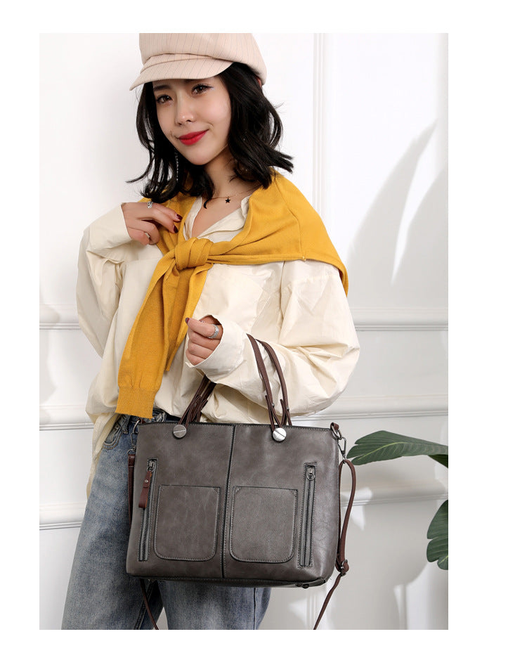 Avtoit | Vintage Leather Autumn Shoulder Bag for Women – Stylish PU Crossbody Tote
