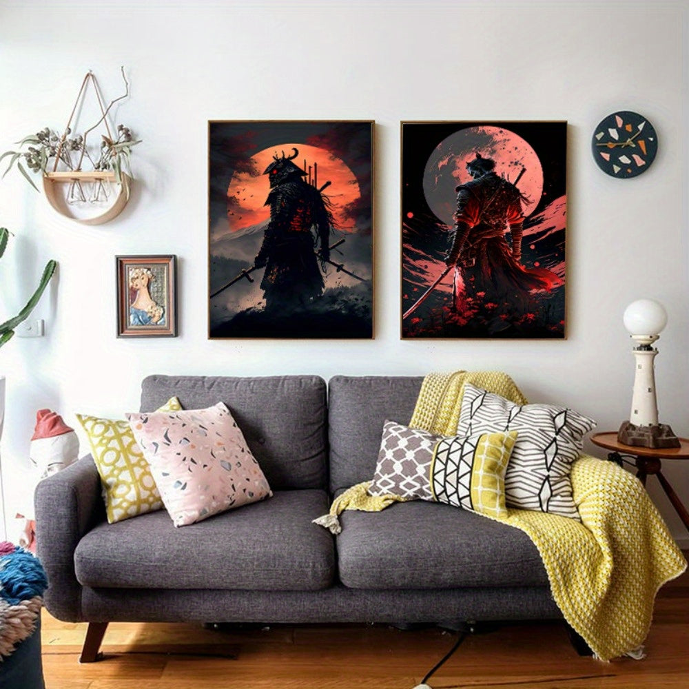 Avtoit | BlossomBlade - Samurai Canvas Art with Cherry Blossoms