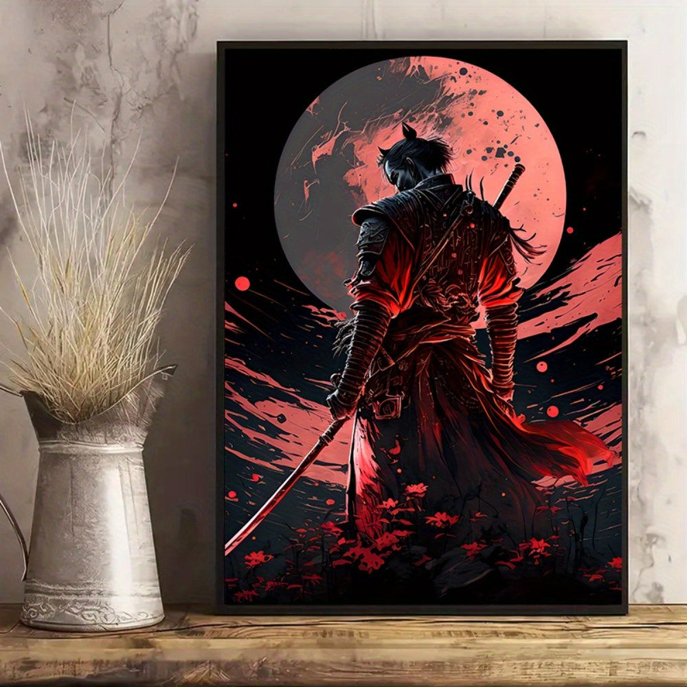 Avtoit | BlossomBlade - Samurai Canvas Art with Cherry Blossoms