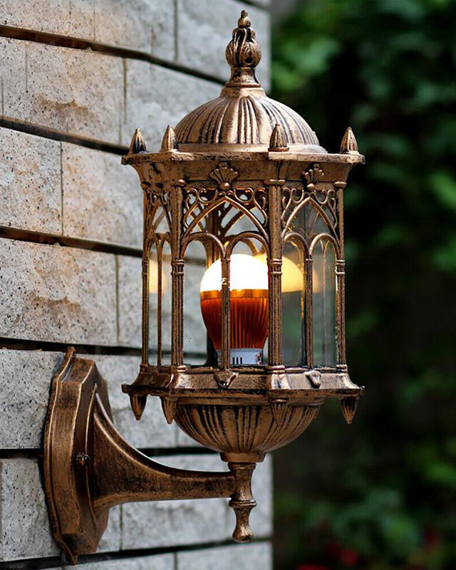 Avtoit | Antique Gold Outdoor Wall Light