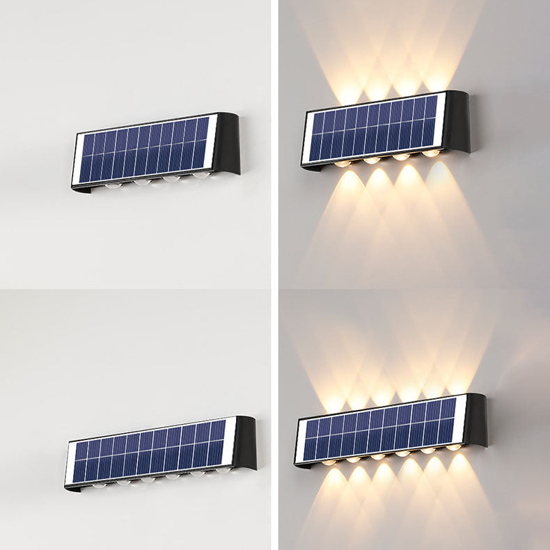 Avtoit | Modern Simplicity Solar Waterproof Rectangular ABS PMMA LED Wall Light Lamp For Outdoor Patio