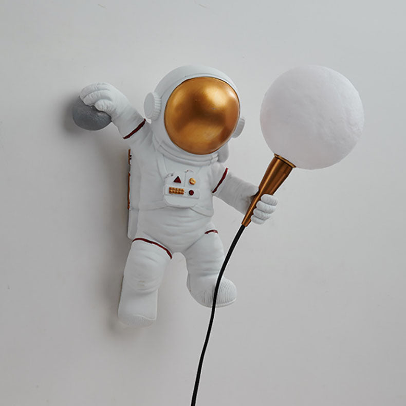 Avtoit | CosmoBuddy Astronaut Wall Lamp | Creative Design | Resin & ABS | LED Bedroom Light
