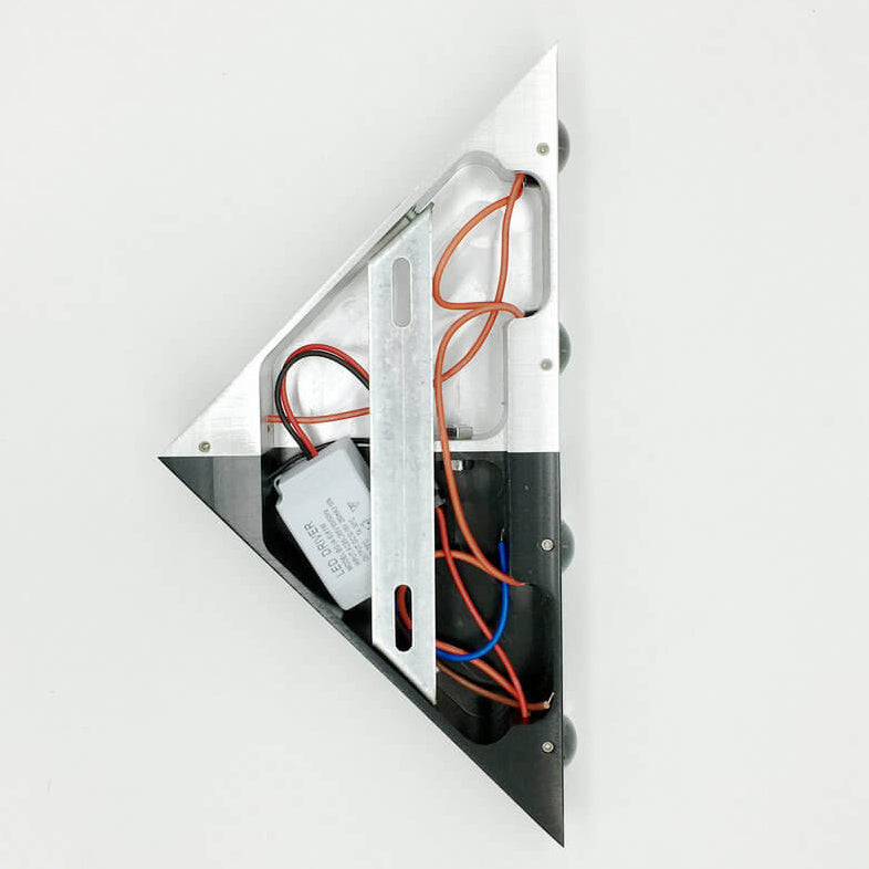 Avtoit | TriLumina Prism LED Wall Light | Creative Pyramid Design | Aluminum & Acrylic | Colored Light Options