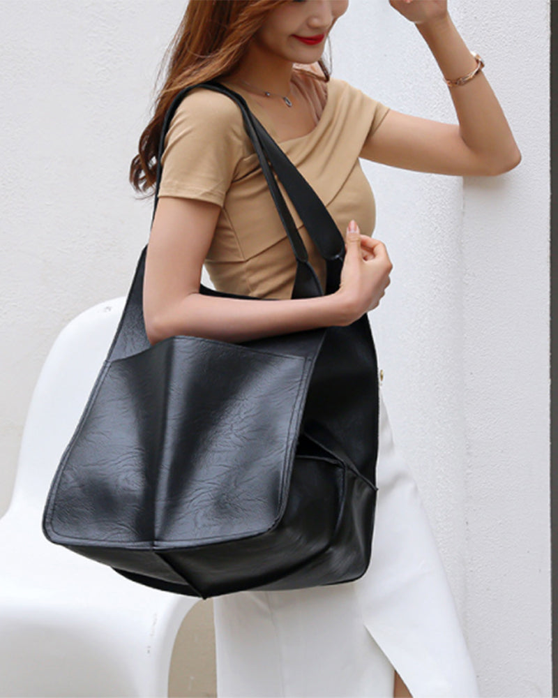 Avtoit | Chic & Sustainable Leather Bag with Large Capacity - Elegant, Versatile Women's Handbag