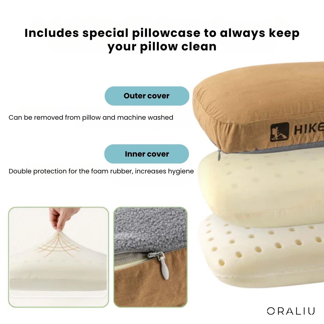 Avtoit | Outdoor Memory Foam Camping Pillow – Portable, Dual-Sided & Washable Cover